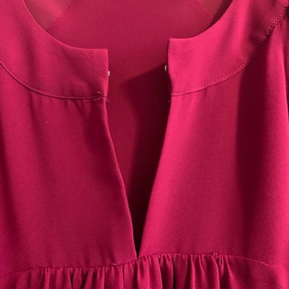 1.STATE Tunic Blouse Size S Lined Long Sleeve Hook and Eye Key Hole Closure - Picture 6 of 9